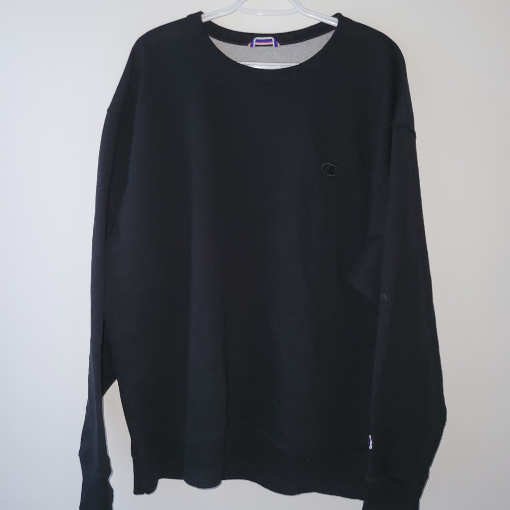 Champion Authentic Athleticwear Long Sleeve Sweatshirt Men Size 2XL XXL Black